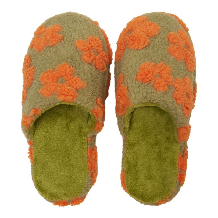 H&H Women's Baily Scuff Slippers, Green, hi-res