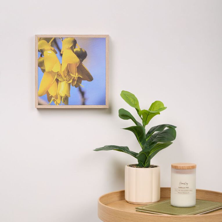 Living & Co Kowhai Framed Canvas 25cm x 25cm, , hi-res
