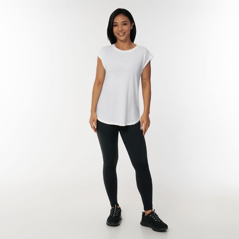 Active Intent Women's Crew Neck Tee, White, hi-res