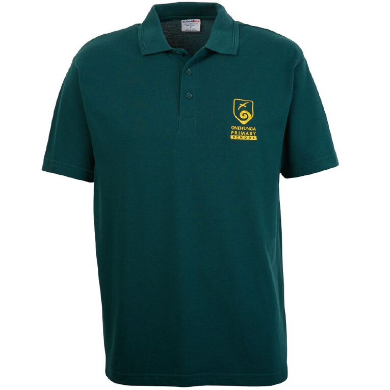 Schooltex Onehunga Primary School Short Sleeve Polo with Embroidery, Bottle Green, hi-res