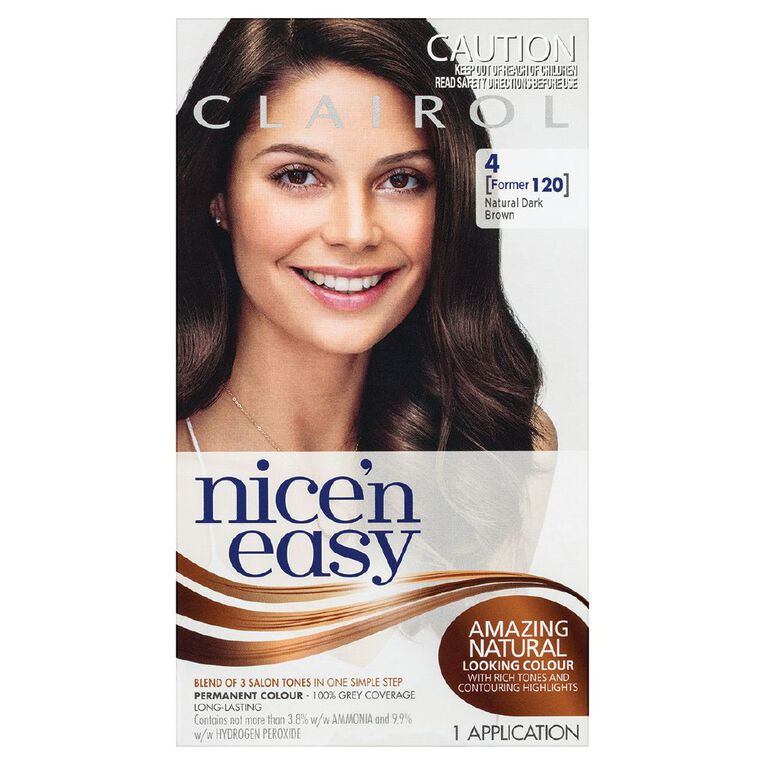 Clairol Nice N Easy Permanent Hair Colour Dark Brown 4, , hi-res