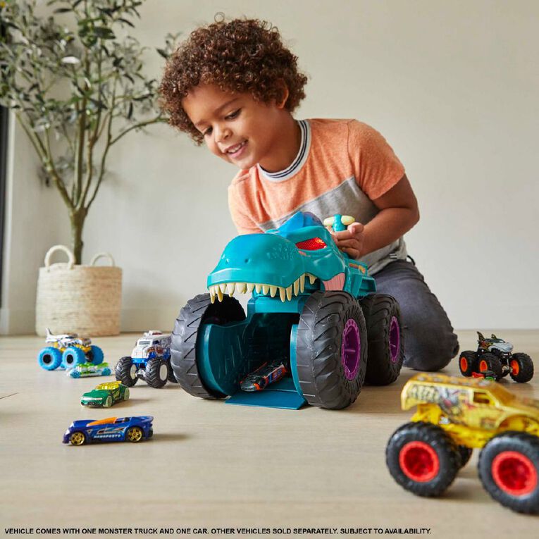 Hot Wheels Monster Trucks Car Chompin Mega T-Rex, , hi-res