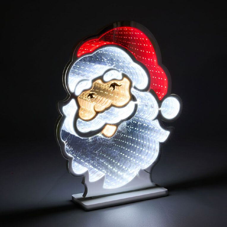 Wonderland Novelty Mirrored Tunnel Light Santa Design 215 LED 37cm, , hi-res