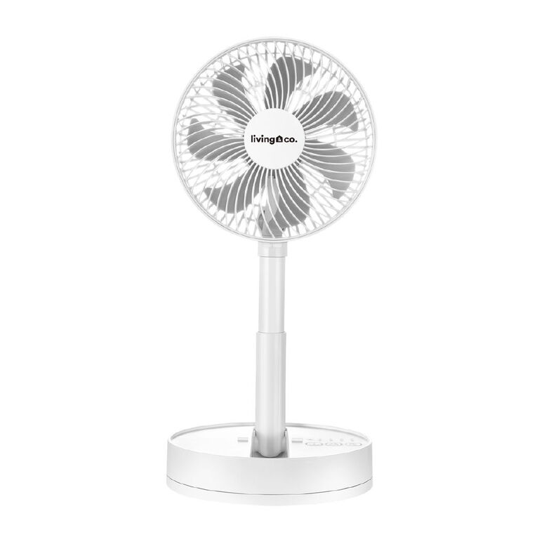 Living & Co Folding Rechargeable Desk Fan, , hi-res