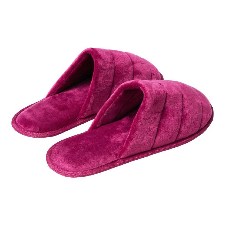 H&H Women's Puff Scuff Slippers, Pink Mid, hi-res