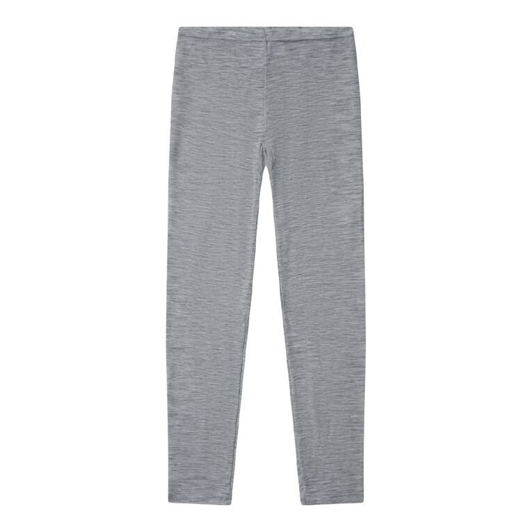 H&H Kids' Merino Thermal Leggings, Grey Marle, hi-res