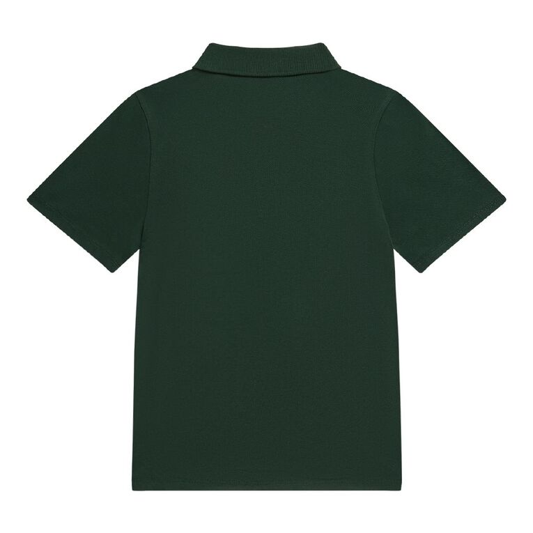 Young Original Kids' Plain Cotton Polo, Green Mid, hi-res