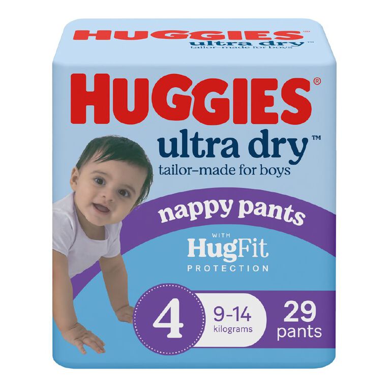 Huggies Ultra Dry Nappy Pants Toddler Boys' Size 4 9-14kg 15 Pack, , hi-res