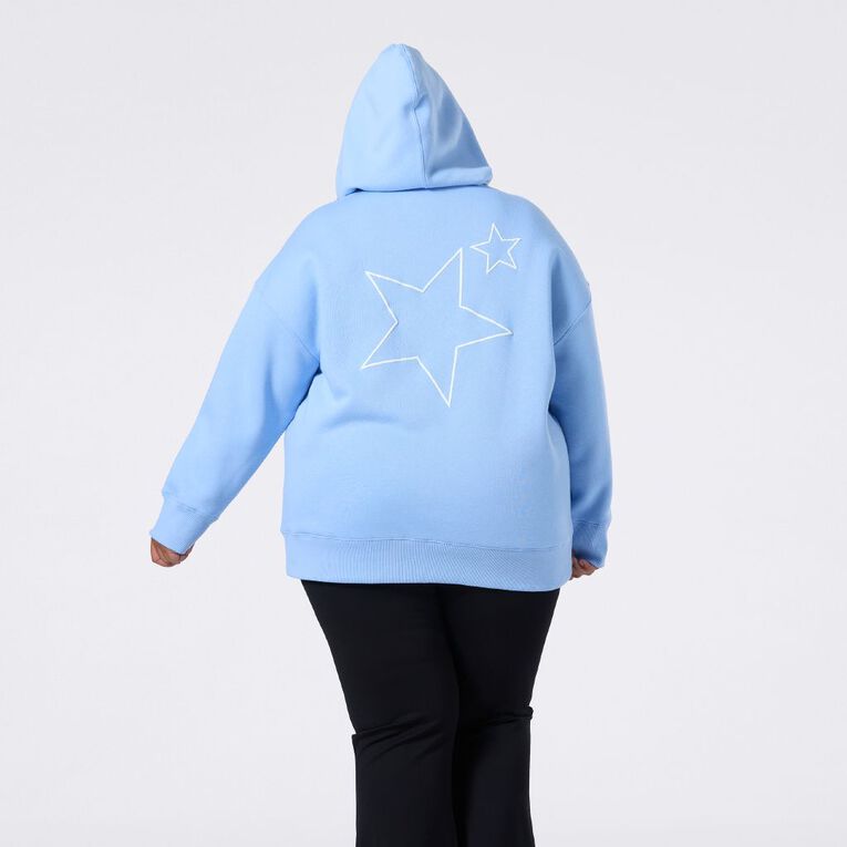 H&H Curve Women's Graphic Hoodie, Blue Light, hi-res