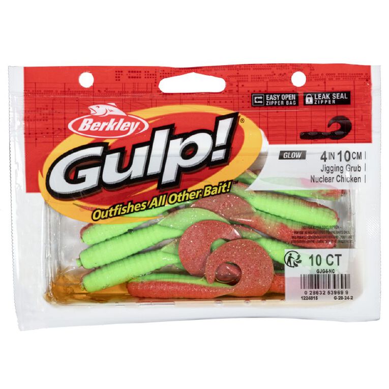 Berkley Gulp! Soft Bait Jigging Grub Nuclear Chicken 4 Inch, , hi-res