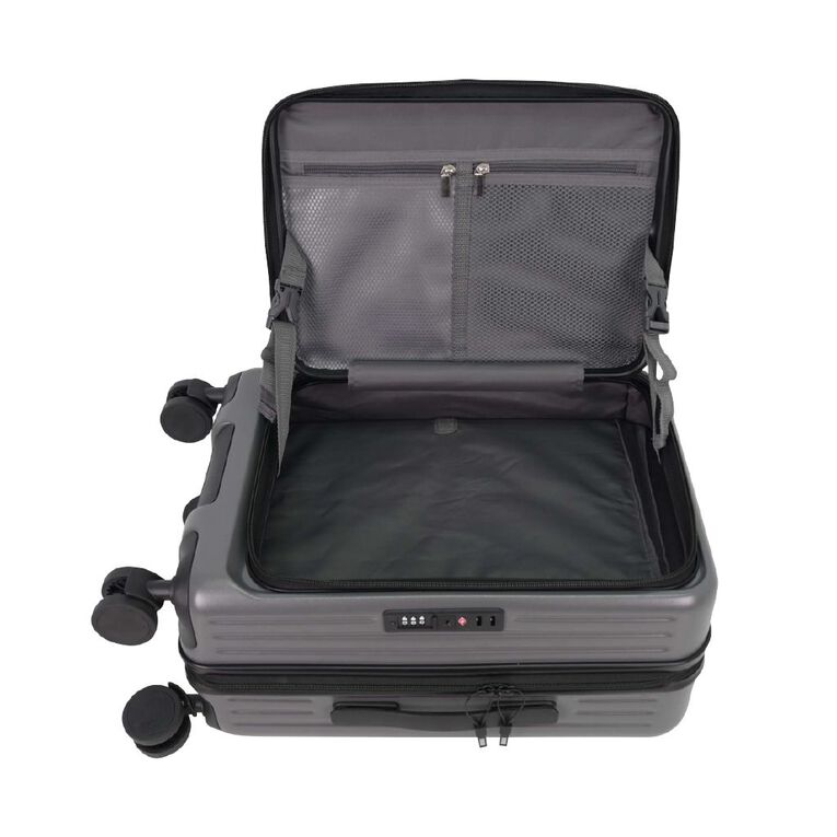 Wander Hard Textured Carry On Suitcase with Dual Open, , hi-res