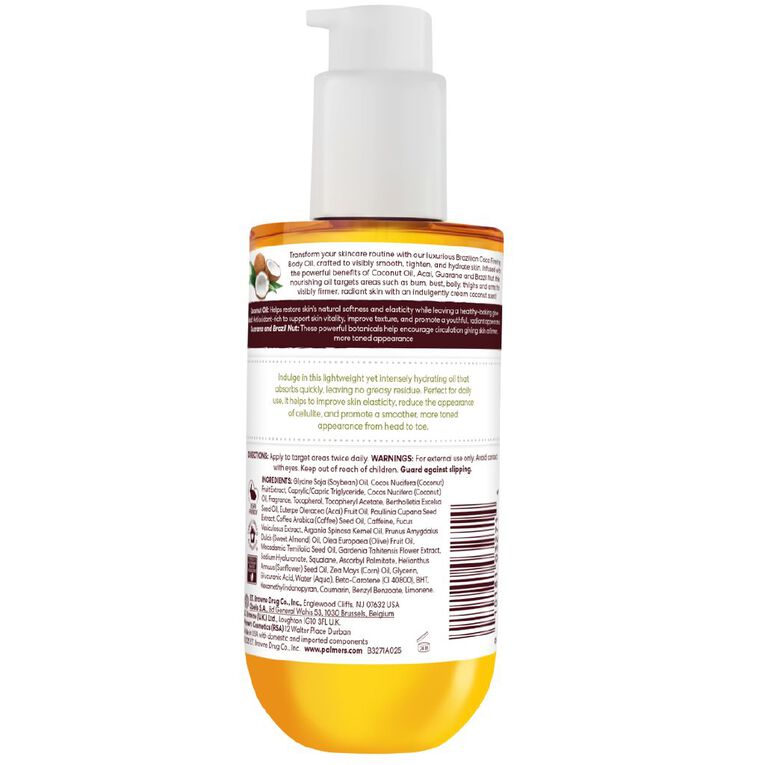Palmer's Coco Firming Body Oil 192ml, , hi-res