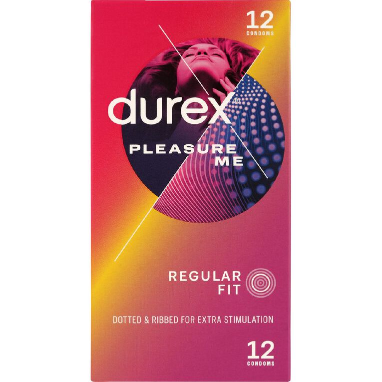 Durex Pleasure Me Regular Fit Condoms 12 Pack, , hi-res