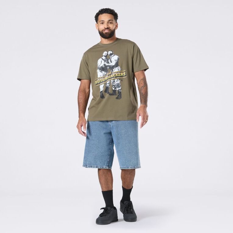 WWE Men's Bushwackers Tee, Green Dark, hi-res