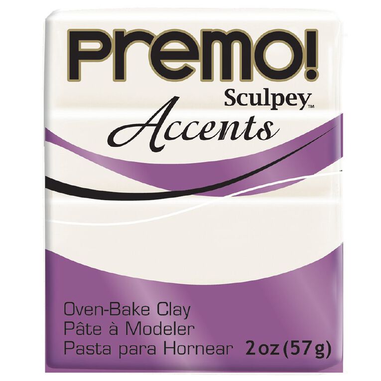 Sculpey Premo Accent Clay 57g Pearl White, , hi-res