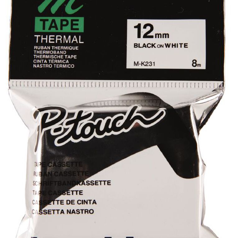 Brother Label Tape M-K231 12mm, , hi-res
