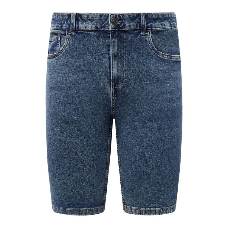 H&H Men's Classic Denim Shorts, Denim Mid, hi-res
