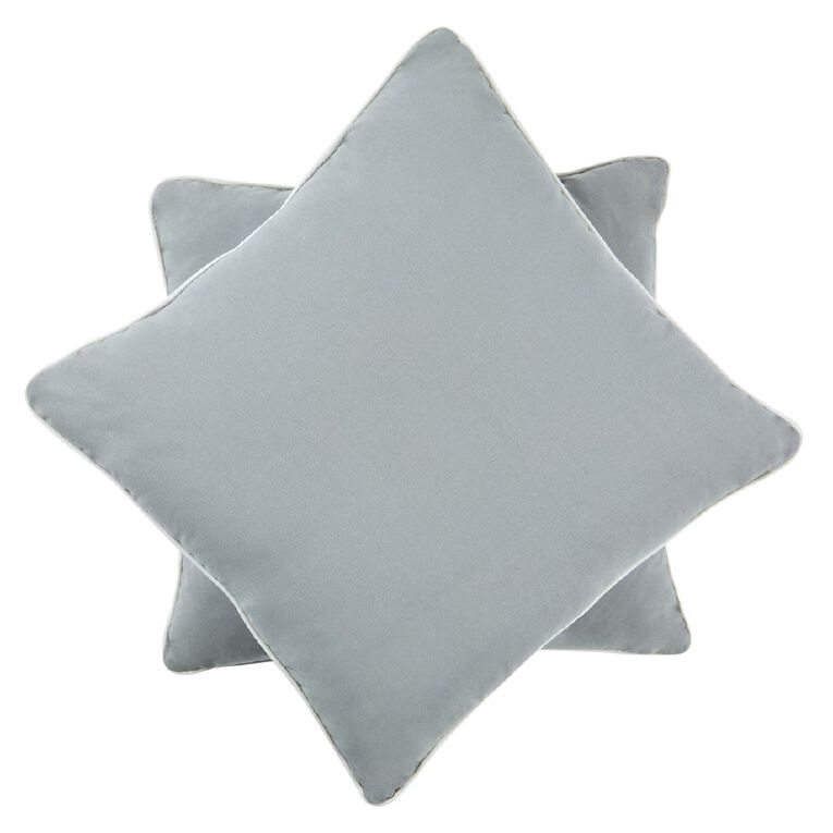 Living & Co Cushion 2 Pack Grey 43cm x 43cm, , hi-res