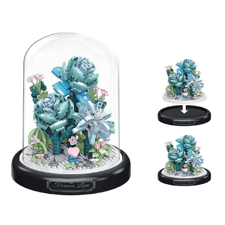 Building Blocks Flower Rose In Pot 400 Pieces, , hi-res