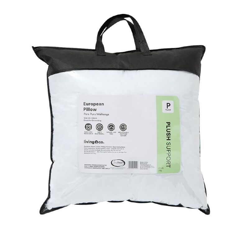 Living & Co Pillow Euro Cotton Cover White, , hi-res