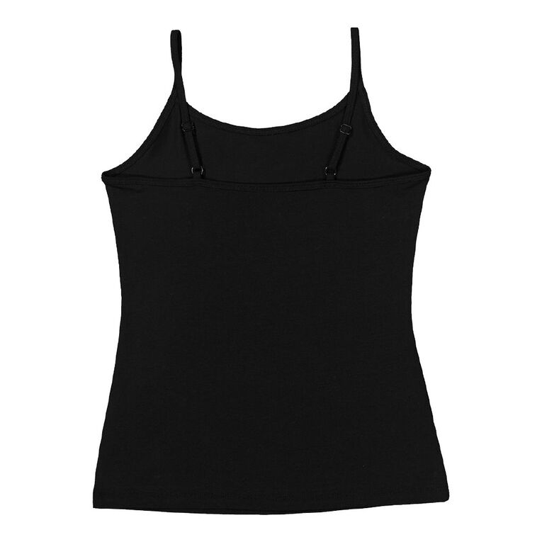 Young Original Girls' Cami 2 Pack Black | The Warehouse
