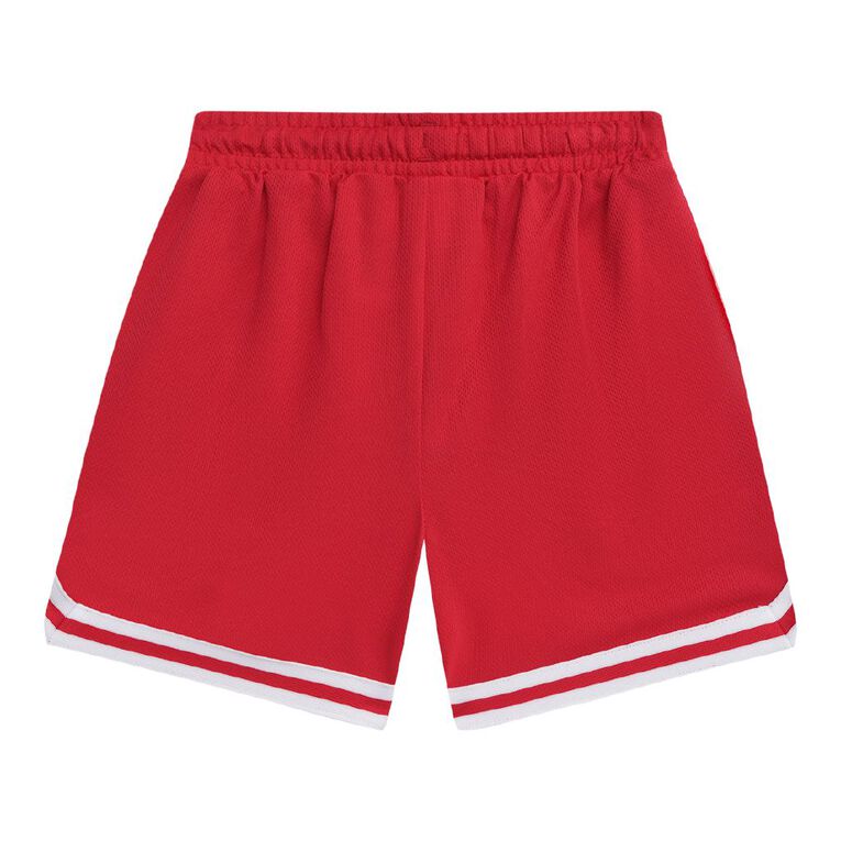 Spider-Man Preschool Printed Mesh Shorts, Red Mid, hi-res