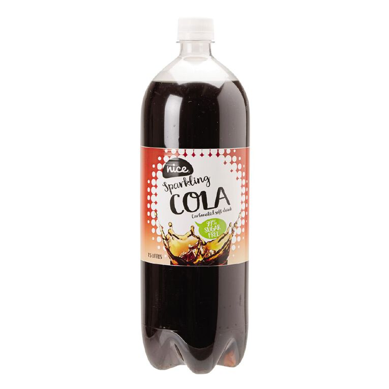 Nice 99% Sugar Free Cola Carbonated Soft Drink 1.5L, , hi-res
