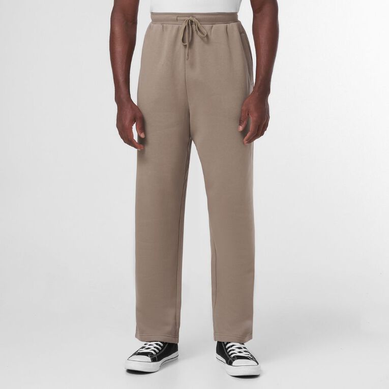 H&H Men's Straight Leg Fleece Pants, Brown Mid, hi-res
