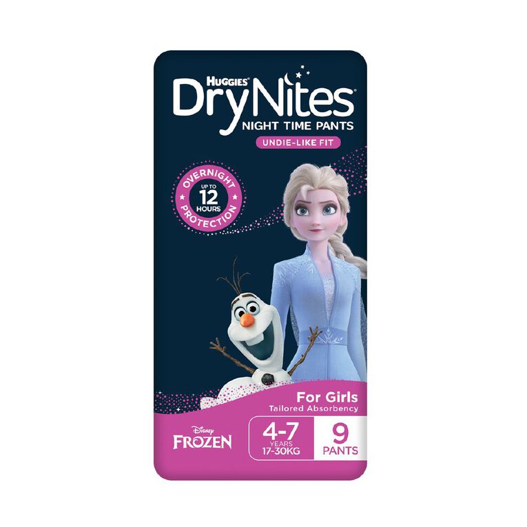 Huggies Drynites Pants Convenience Girls' 4-7 Year 17-30kg The