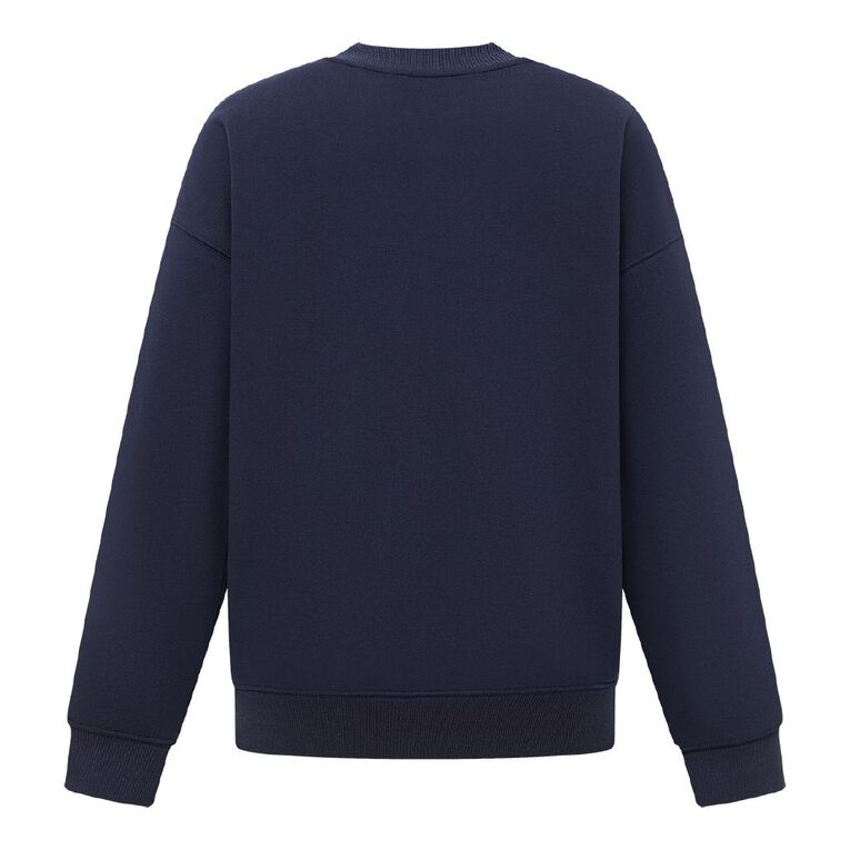 H&H Women's Long Sleeve Graphic Crew, Blue Dark, hi-res