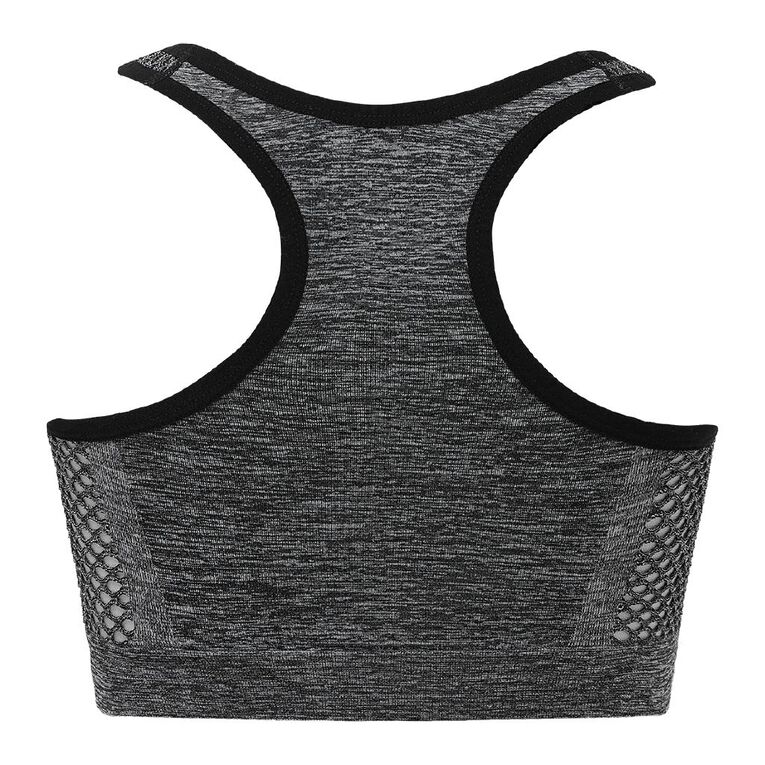 Active Intent Women's Wirefree Seamfree Crop, Grey, hi-res