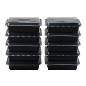 Living & Co 10 Pack Meal Prep Black