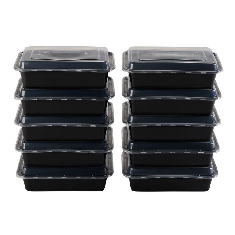 Living & Co 10 Pack Meal Prep Black, , hi-res