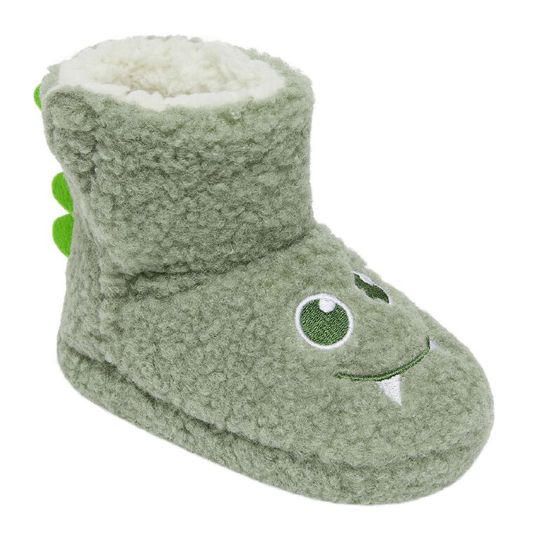 Young Original Junior Kids' Monster Slipper Boots, Green, hi-res