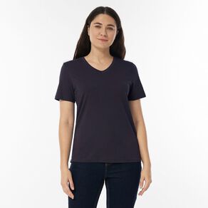 H&H Women's Short Sleeve V-Neck Cotton Tee