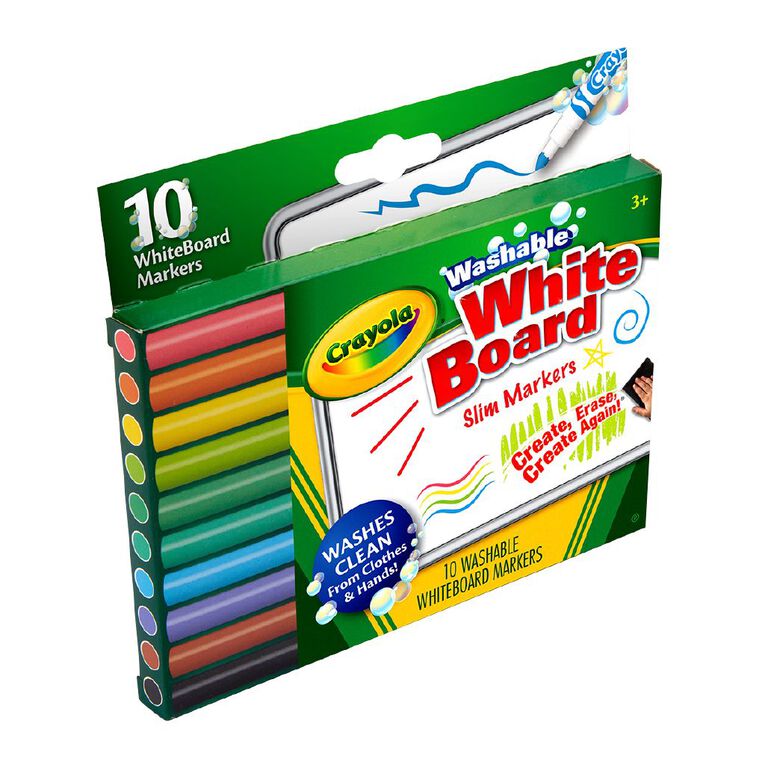 Crayola Whiteboard Washable Slim Markers, , hi-res