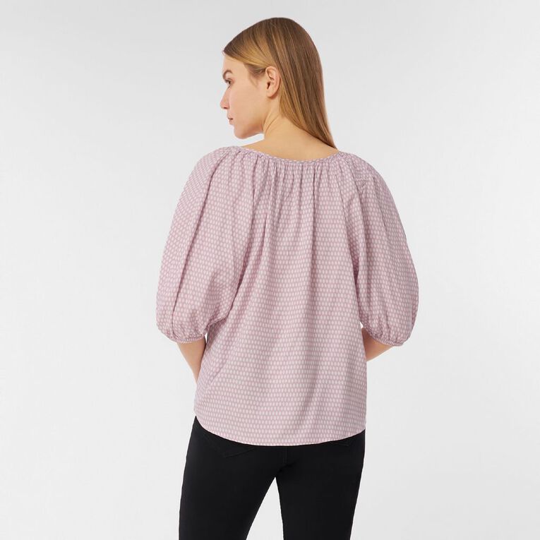 H&H Women's Balloon Sleeve VNeck, Purple Light, hi-res