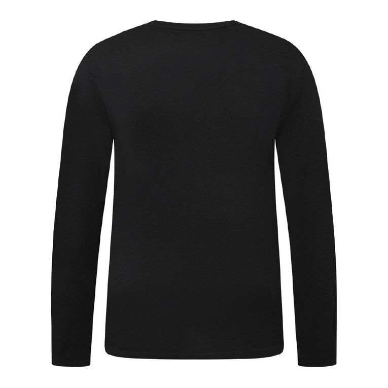 Active Intent Men's Longsleeve Stretch Tee, Black, hi-res