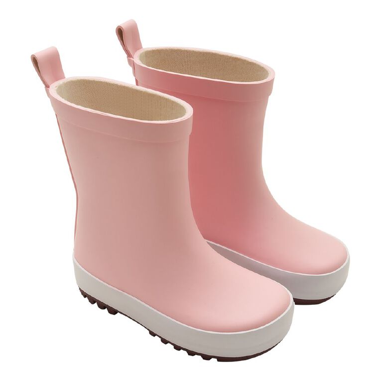 Young Original Junior Kids' Colour Block Rubber Gumboots, Pink, hi-res