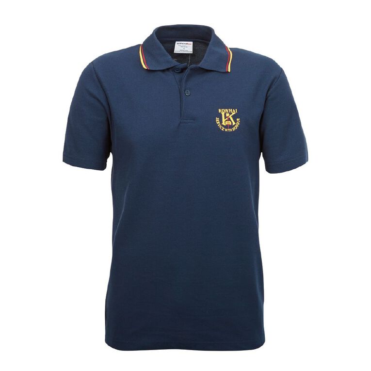 Schooltex Kowhai Intermediate Polo, Navy, hi-res