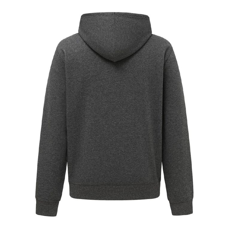 H&H Men's Plain Hoodie Sweatshirt, Charcoal/Marle, hi-res