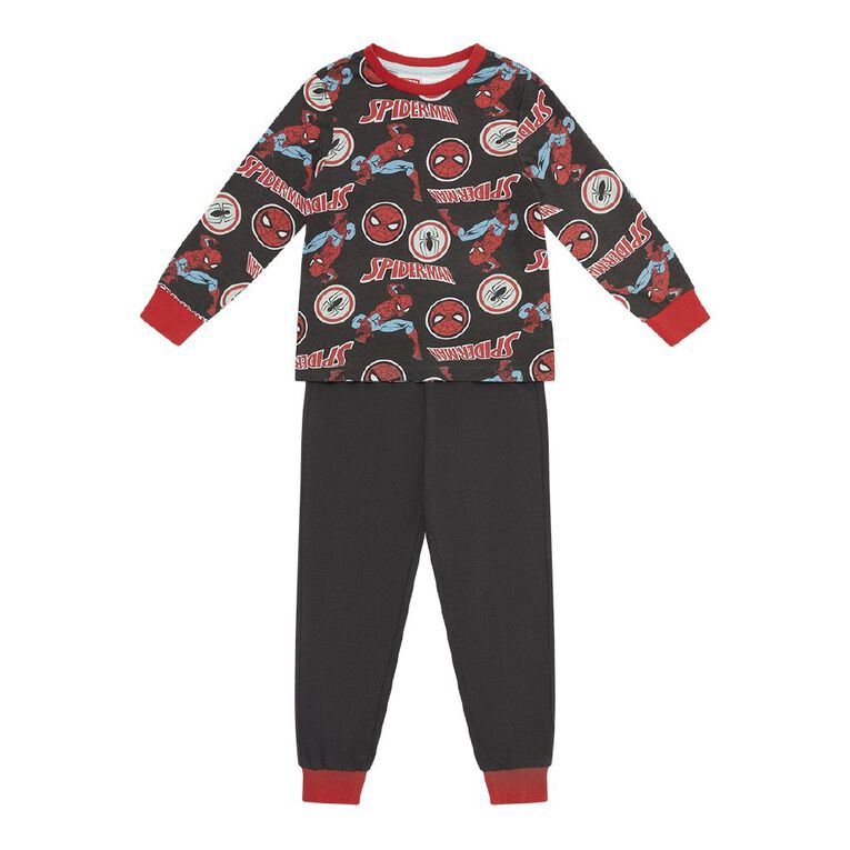 Spider-Man Boys' Knit 2 Pack Pyjama Set, Grey Dark, hi-res