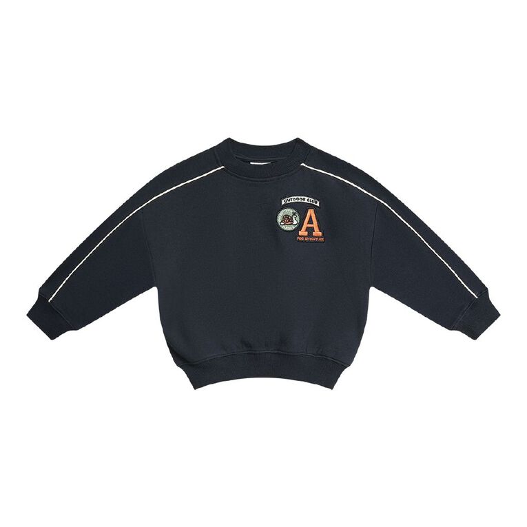 Young Original Toddler Boys' Embroidered Crew Sweatshirt, Blue Dark, hi-res