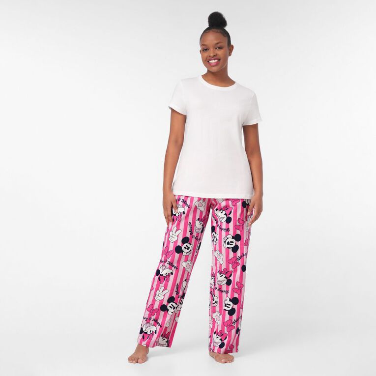 Minnie Mouse Women's' Flannelette Pyjama Pants, Pink Dark, hi-res