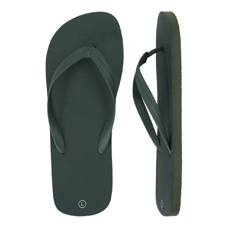 H&H Men's Plain Jandals, Khaki, hi-res