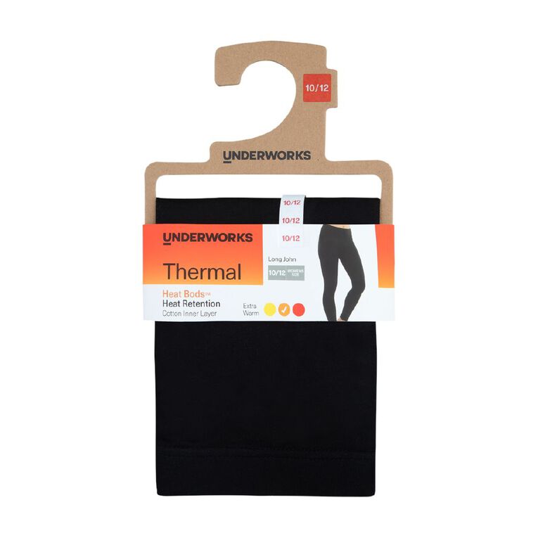 Underworks Women's Heatbods Pants, Black, hi-res