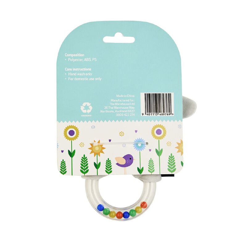 Babywise Baby Bunny Rattle Tied on Card, , hi-res