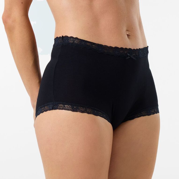 H&H Women's Soft Touch Full Briefs, Black, hi-res
