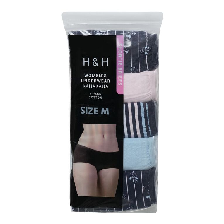 H&H Women's Shortie Briefs 5 Pack, Pink Light, hi-res