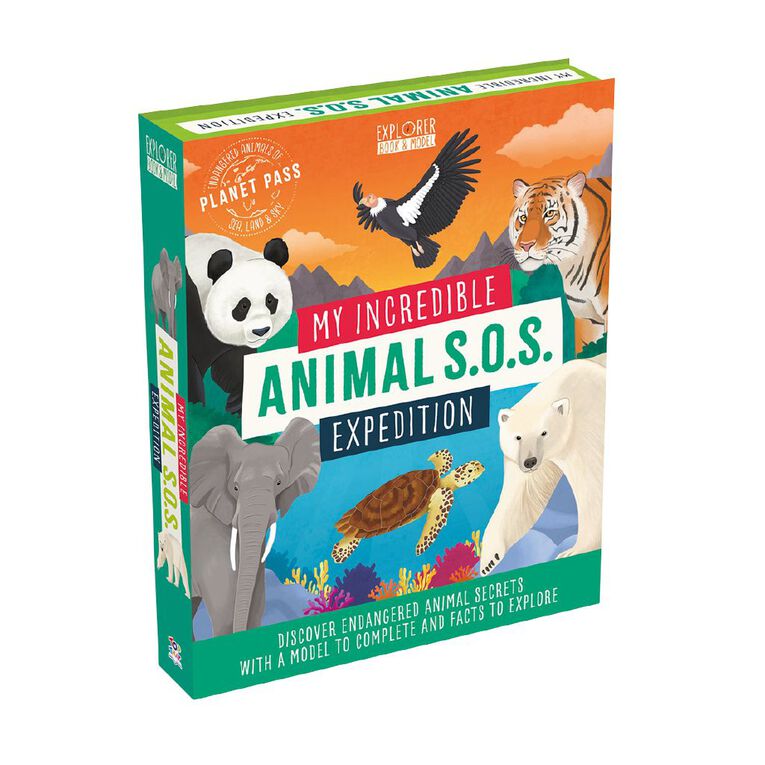 Explorer Book & Model Kit Incredible Animal Expedition by Susan Mayes, , hi-res